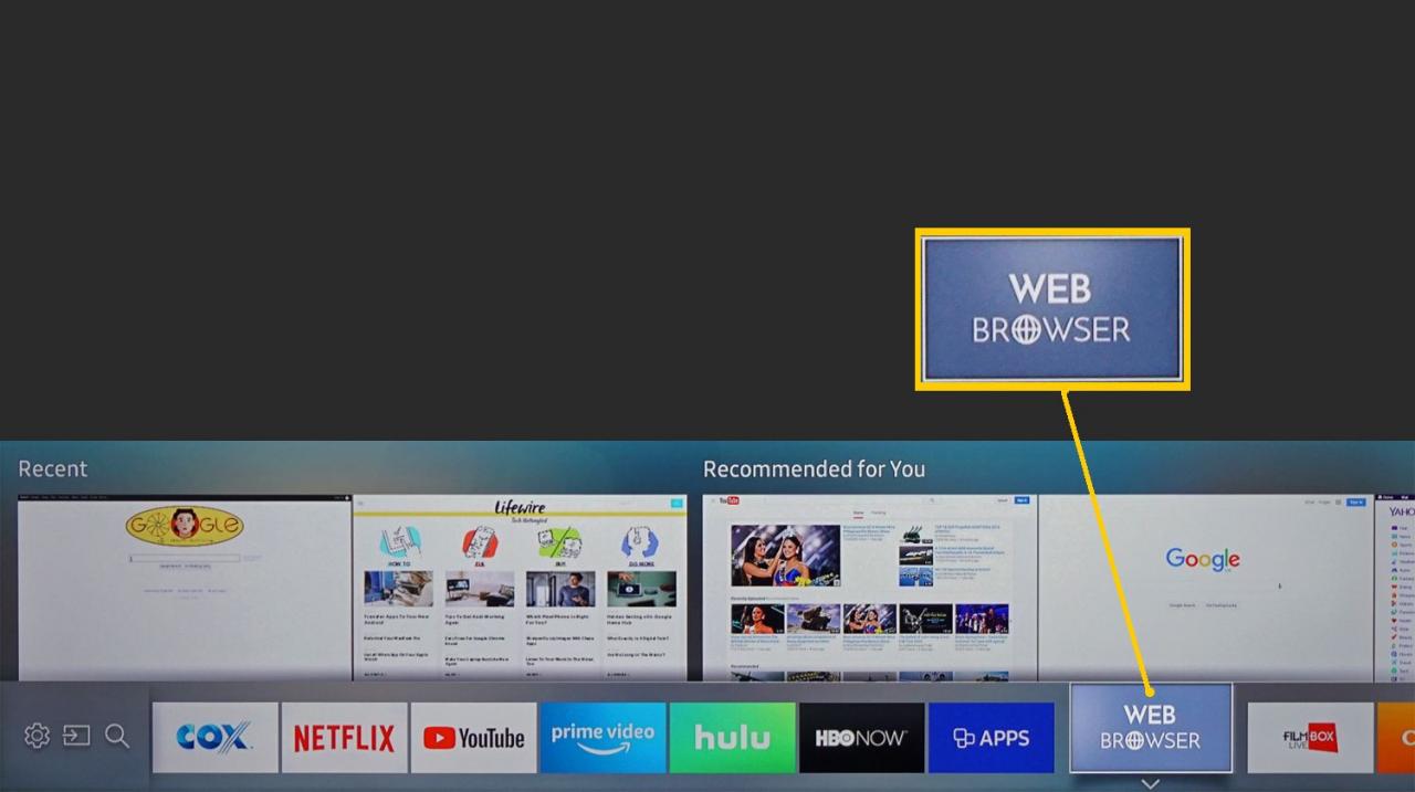 samsung smart tv browser update